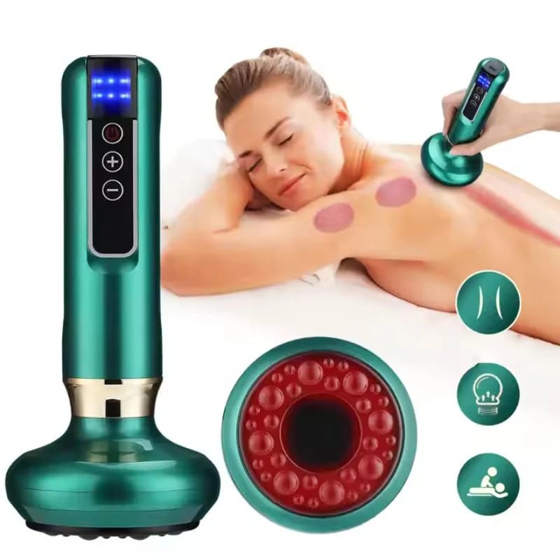 Masseur électrique tricolore GuaSha Anti-Cellulite ventouse sous vide beauté santé grattage chaleur