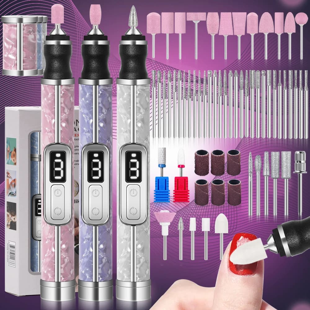 YIKOOLIN ensemble de perceuse à ongles électrique Portable 4 vitesses Kit de manucure et pédicure pr