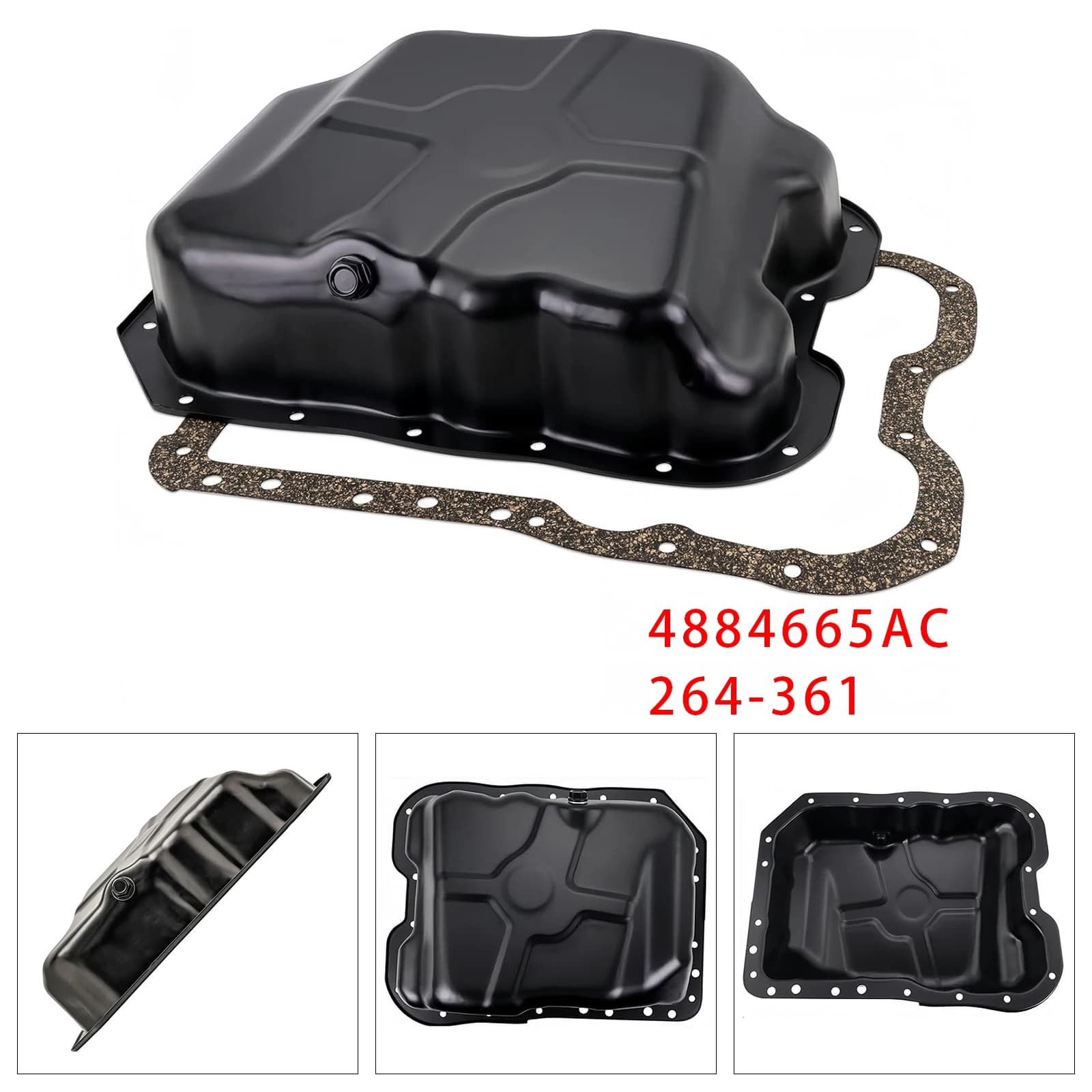 Artudatech 4884665AC Bac à huile moteur 264-361 pour Dodge Avenger Caliber Journey L4 2.4L 2.0L