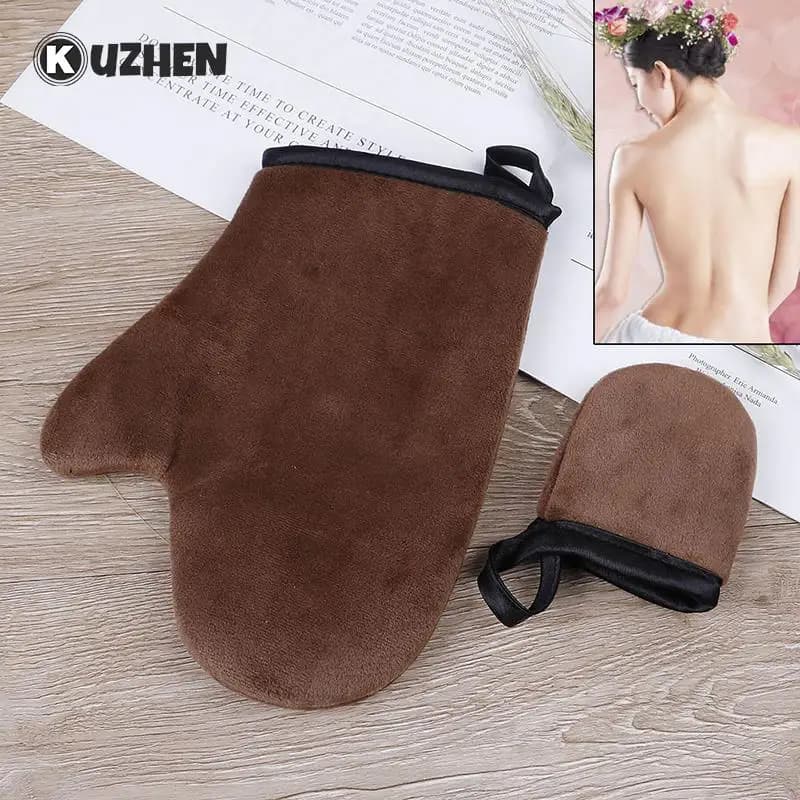 Gants de bronzage à doigts bruns