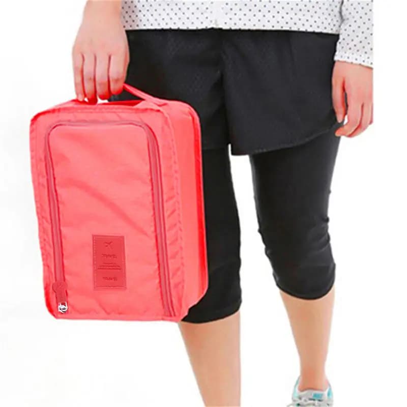 Sacs à chaussures portables, supports de voyage, sac à main de rangement pliable multifonction, Mini pochette à chaussures de couleur unie de grande capacité, organisateur