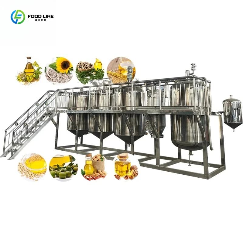 Ligne de production d'huile d'olive complète personnalisée, équipement de raffinage industriel automatique