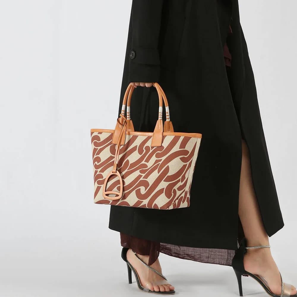 Sac fourre-tout pratique en toile pour femme, imprimé tendance, grande capacité, sac à main décontracté, sac à bandoulière, sac pour tenue femme et fille