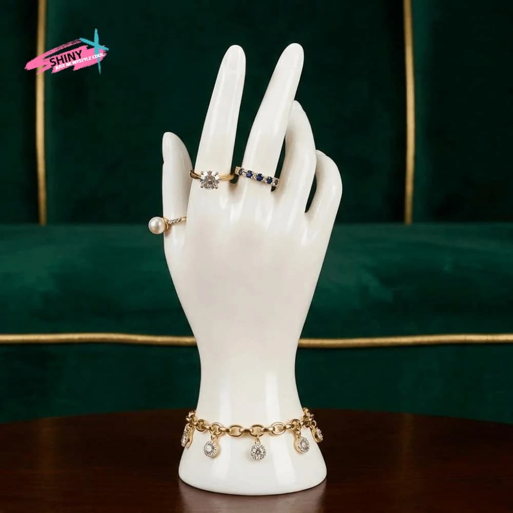 Mannequin de présentation de bijoux réaliste 22 cm – Support robuste pour bracelets, organisateur élégant et durable pour bagues, idéal pour la photographie de bijoux