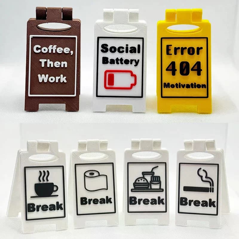 Panneau de bureau humoristique, "café, doit travailler", décoration de bureau à domicile, cadeau de collègue unisexe, multifonctionnel