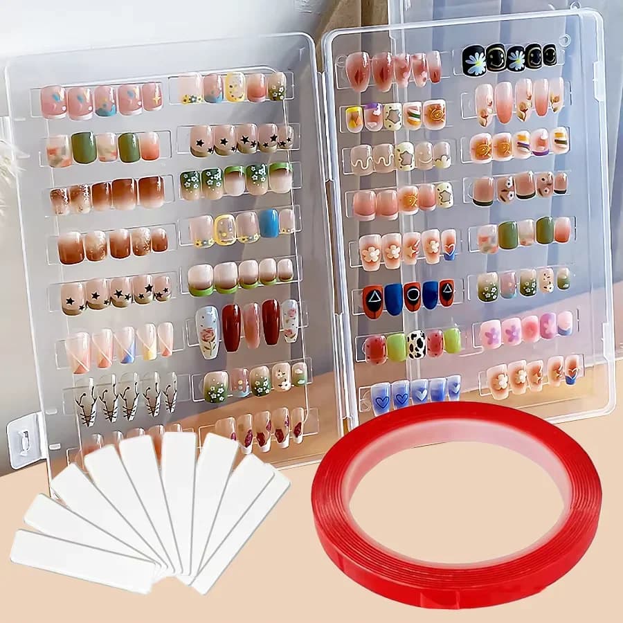 Boîte de rangement vide à pression sur les ongles