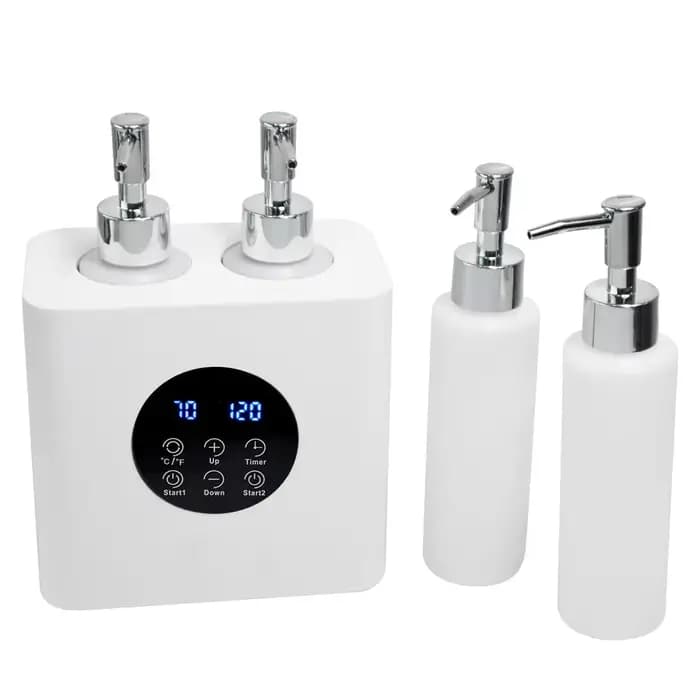 Chauffe-huile électrique Double bouteille, Lotion de Massage, crème, affichage LED, biberons pour bé