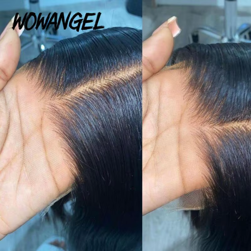 WOWANGEL 7x7/6x6/5x5 HD fermeture à lacet cheveux humains fondre la peau partie profonde cuir chevel