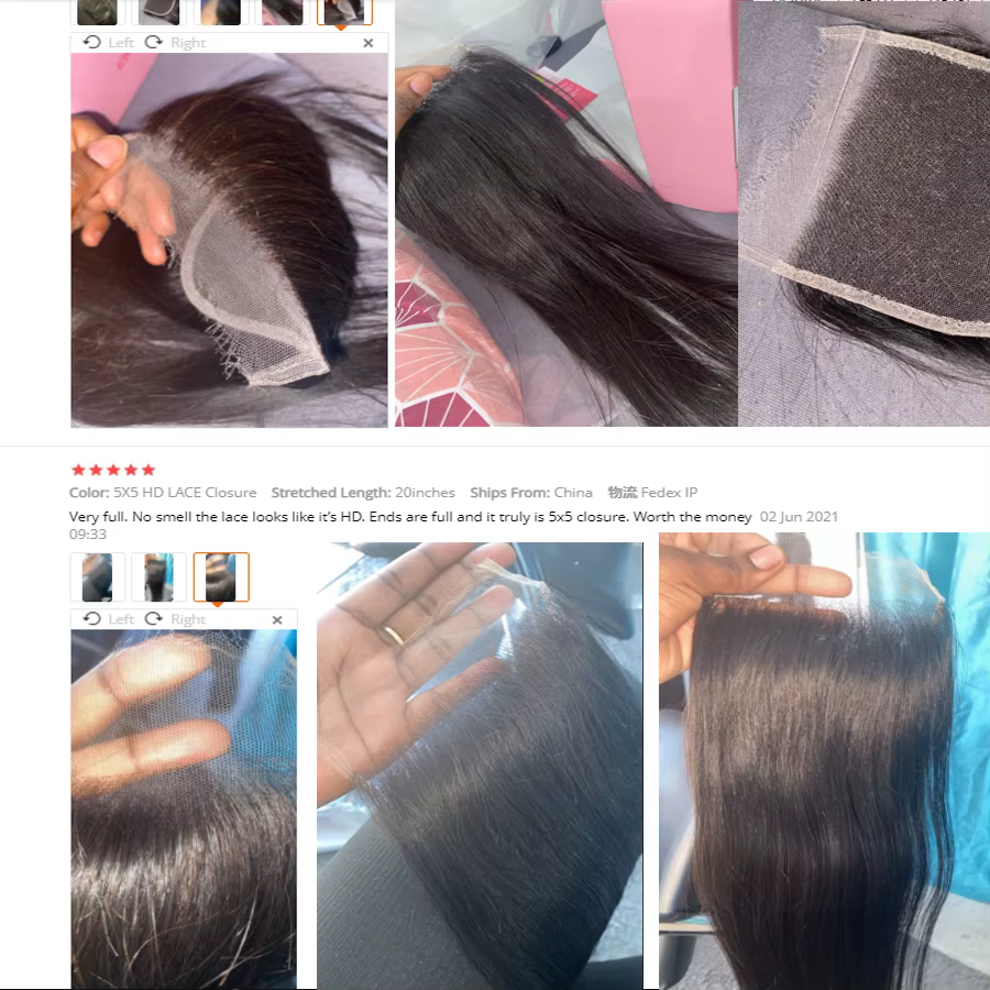WOWANGEL 7x7/6x6/5x5 HD fermeture à lacet cheveux humains fondre la peau partie profonde cuir chevel
