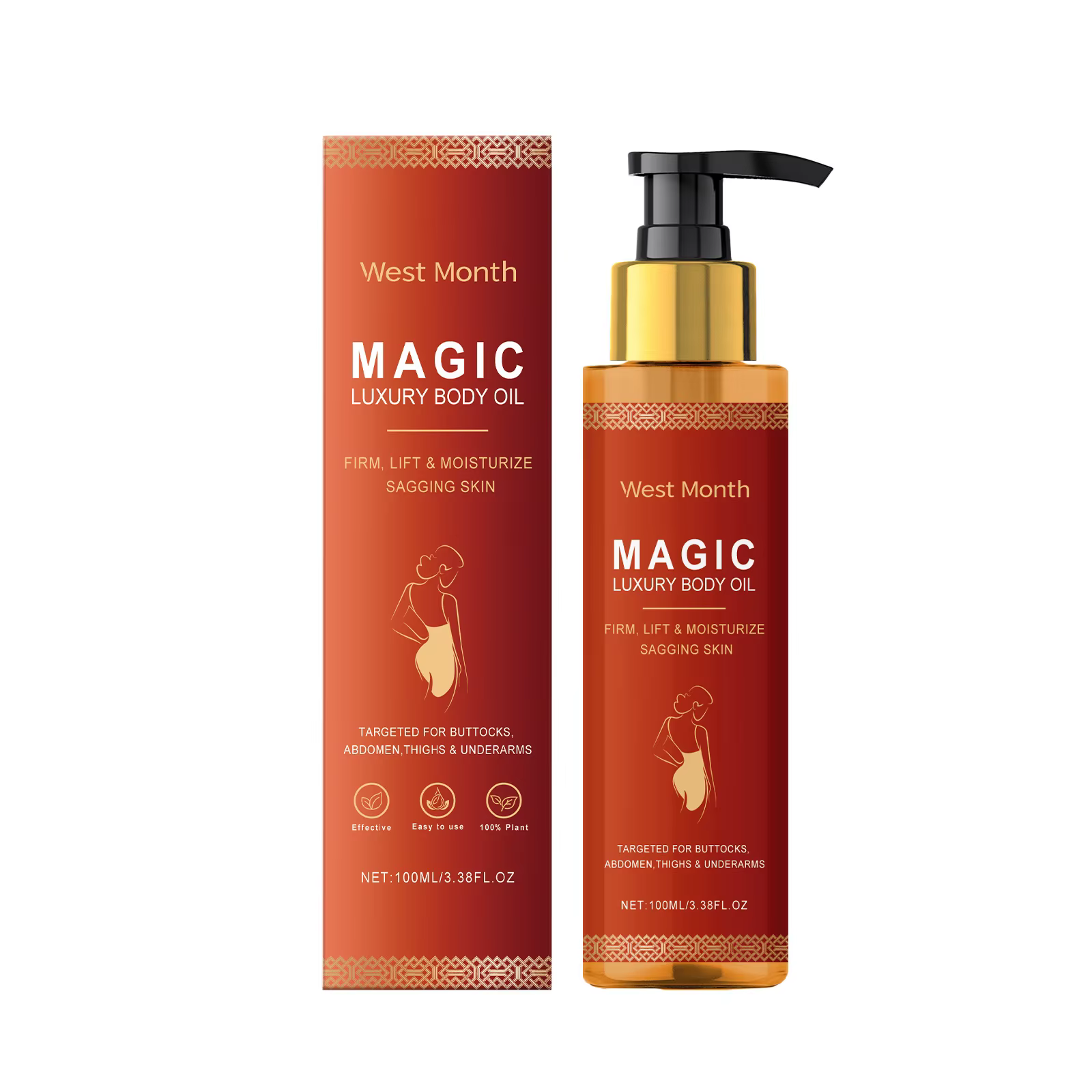 Huile raffermissante pour le corps Magic Luxury – Hydrate en profondeur, resserre la peau lâche, amé