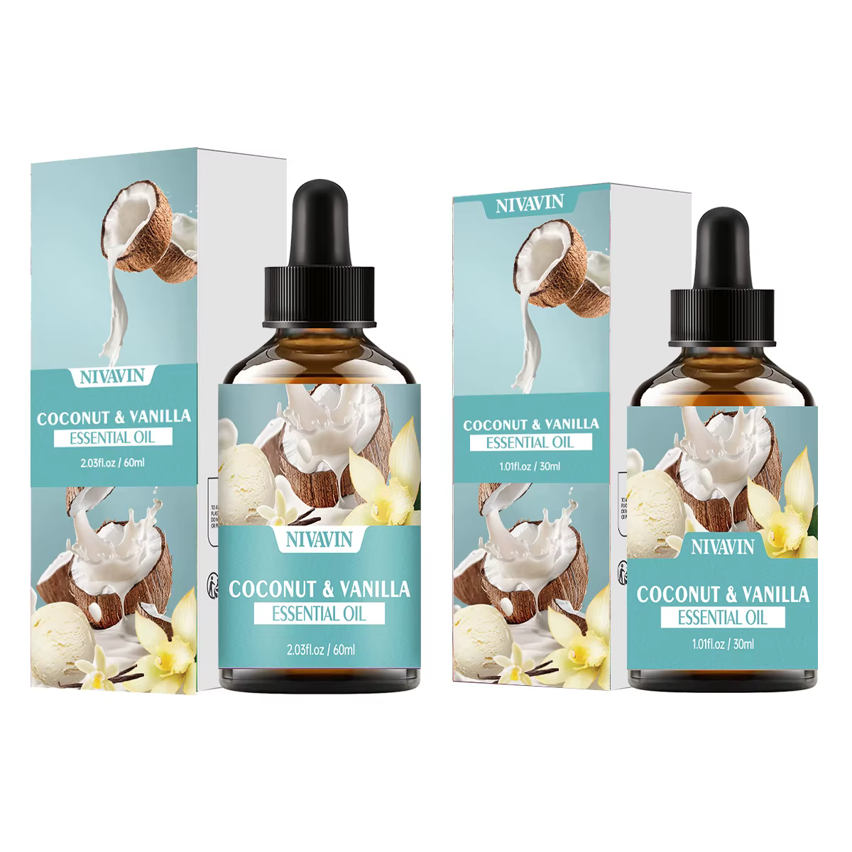 30 ml/60 ml/100 ml NIVAVIN huile essentielle de noix de coco et de vanille Massage corporel soins de