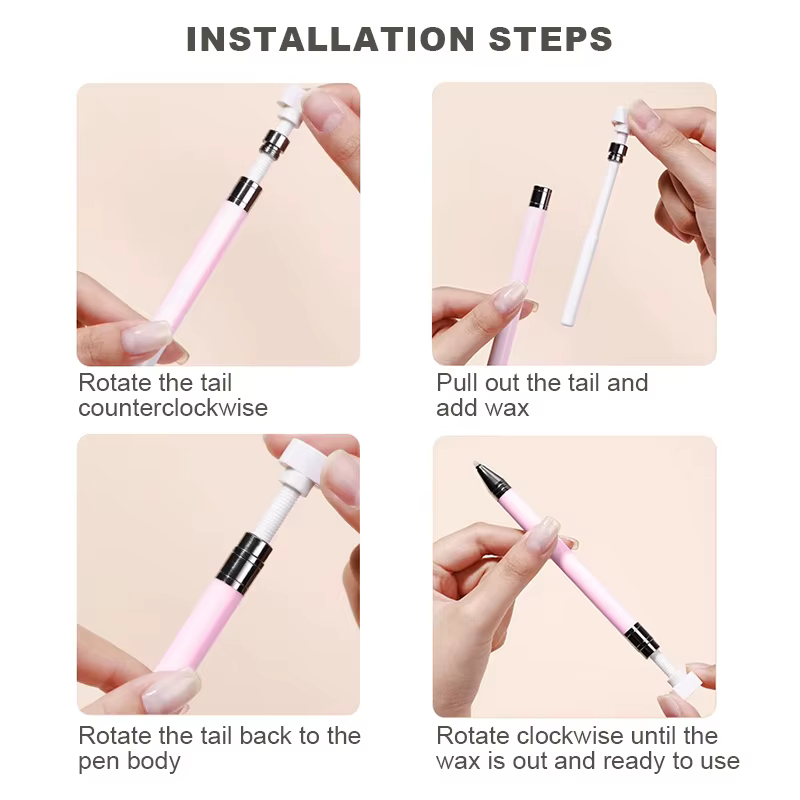 Stylo de peinture diamant dégradé Macaron avec stylo de cire rechargeable, stylo de forage à pointe 