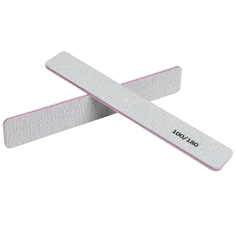 Tampon de lime à ongles gris 100/180, carré droit, Lime a Ongle, limes de ponçage pour manucure, dis