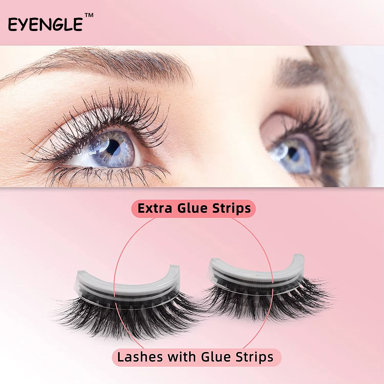 Faux-cils auto-adhésifs, extensions pré-collées, réutilisables, naturels, sans colle, outils de maqu