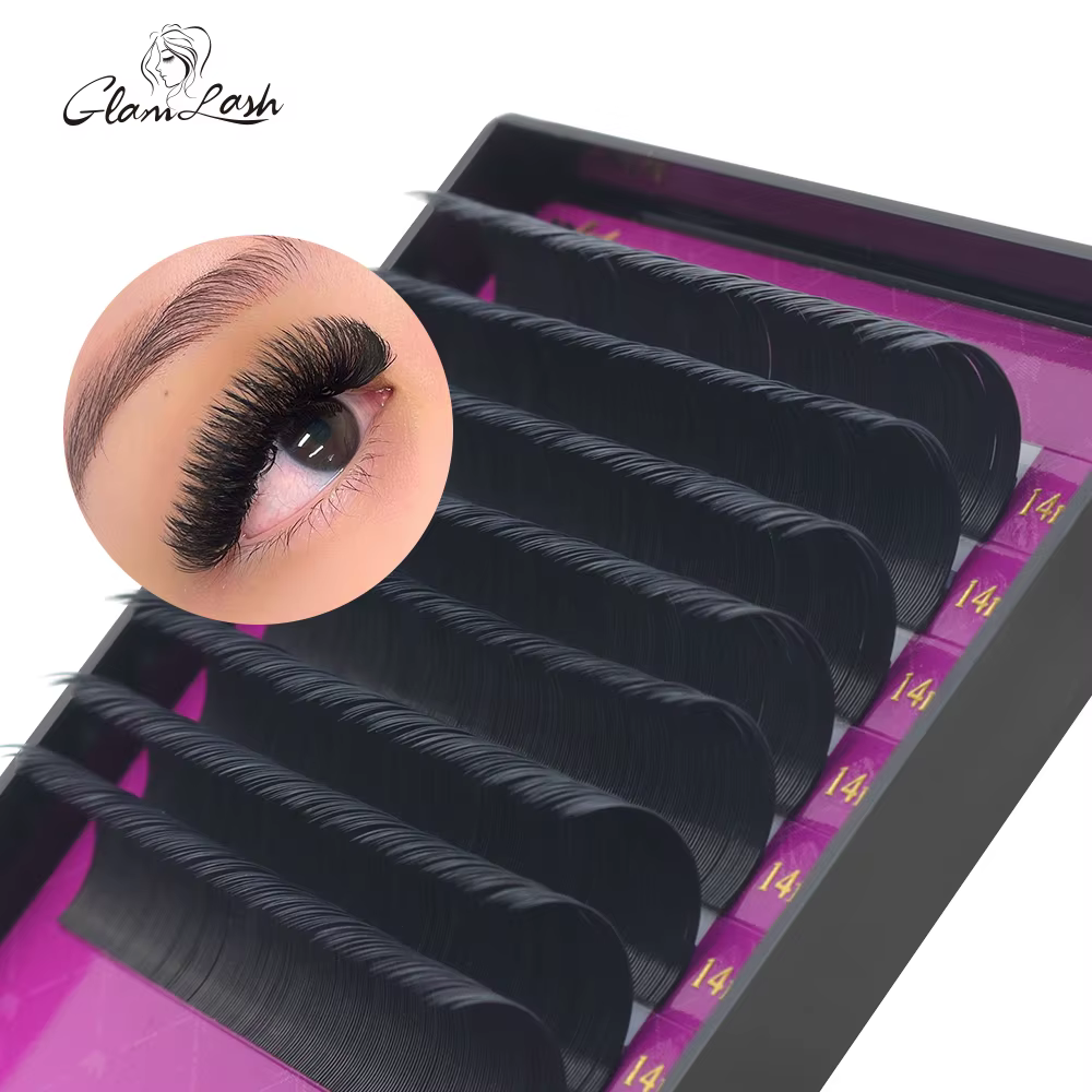 Glamlspatule-Extension de cils en vison naturel, 16 rangées, courbure BCCCD, faux cils individuels h