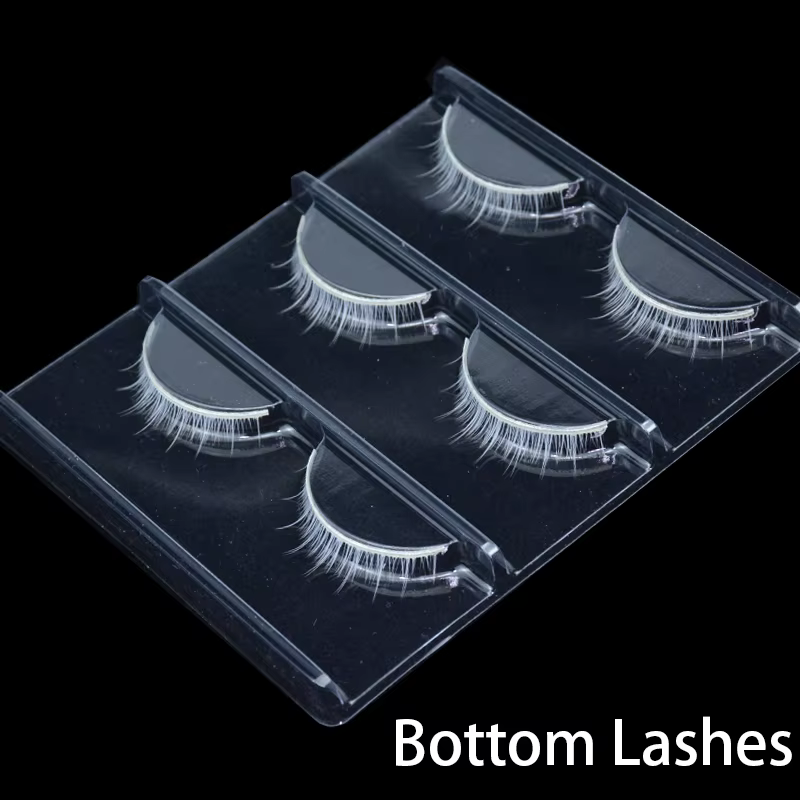 3 paires de faux cils blancs en dentelle moelleuse, colorés, en soie végétalienne, pour poupée, Cosp