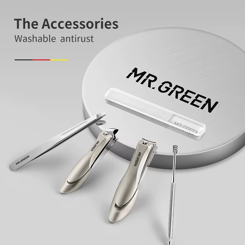 MR.GREEN-Ensemble de manucure portable, ciseaux de qualité, coupe-ongles en acier inoxydable, outil 