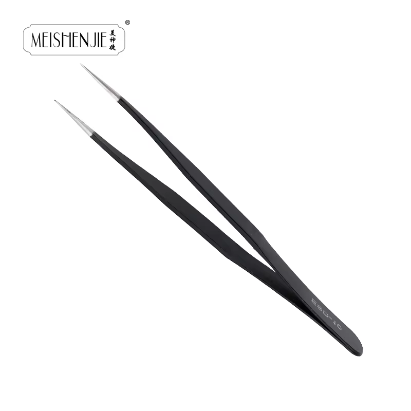 MEISHENJIE-Pince à épiler en acier inoxydable pour faux cils, outil de maquillage pour extensions d'