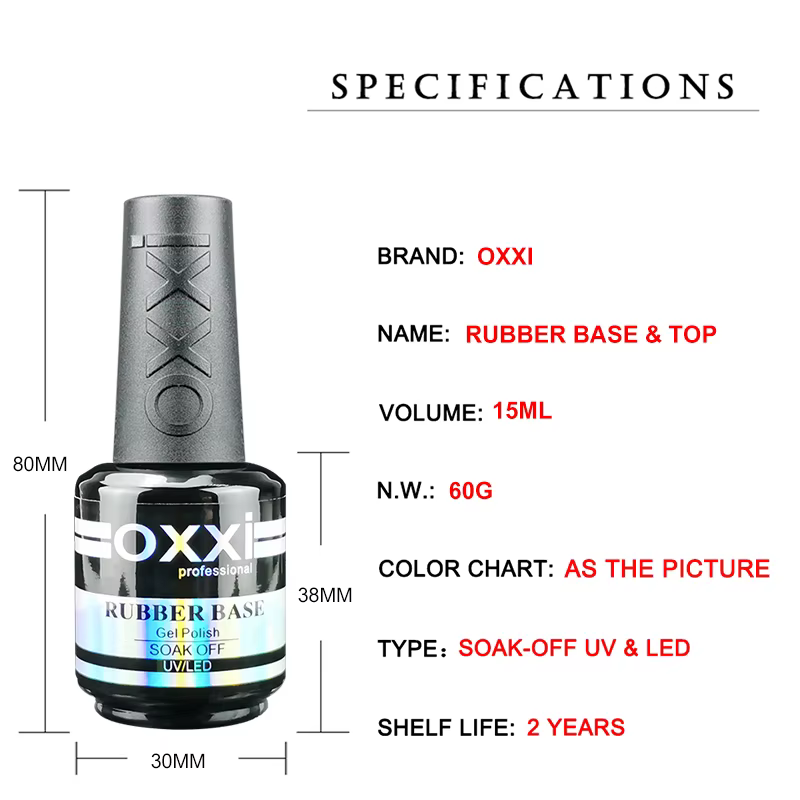 OXXI 15ml Base et couche de finition pour vernis Gel vernis Semi-permanent couche de finition en cao