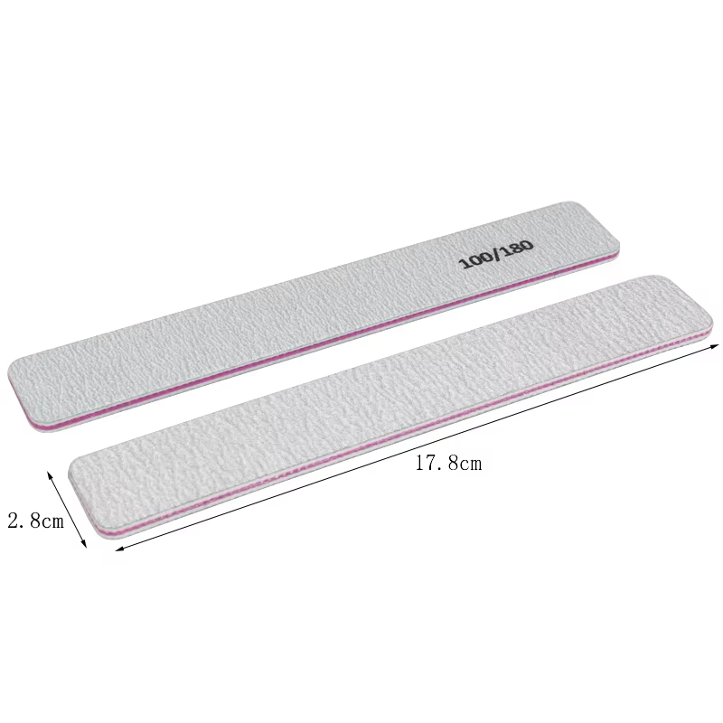 Tampon de lime à ongles gris 100/180, carré droit, Lime a Ongle, limes de ponçage pour manucure, dis