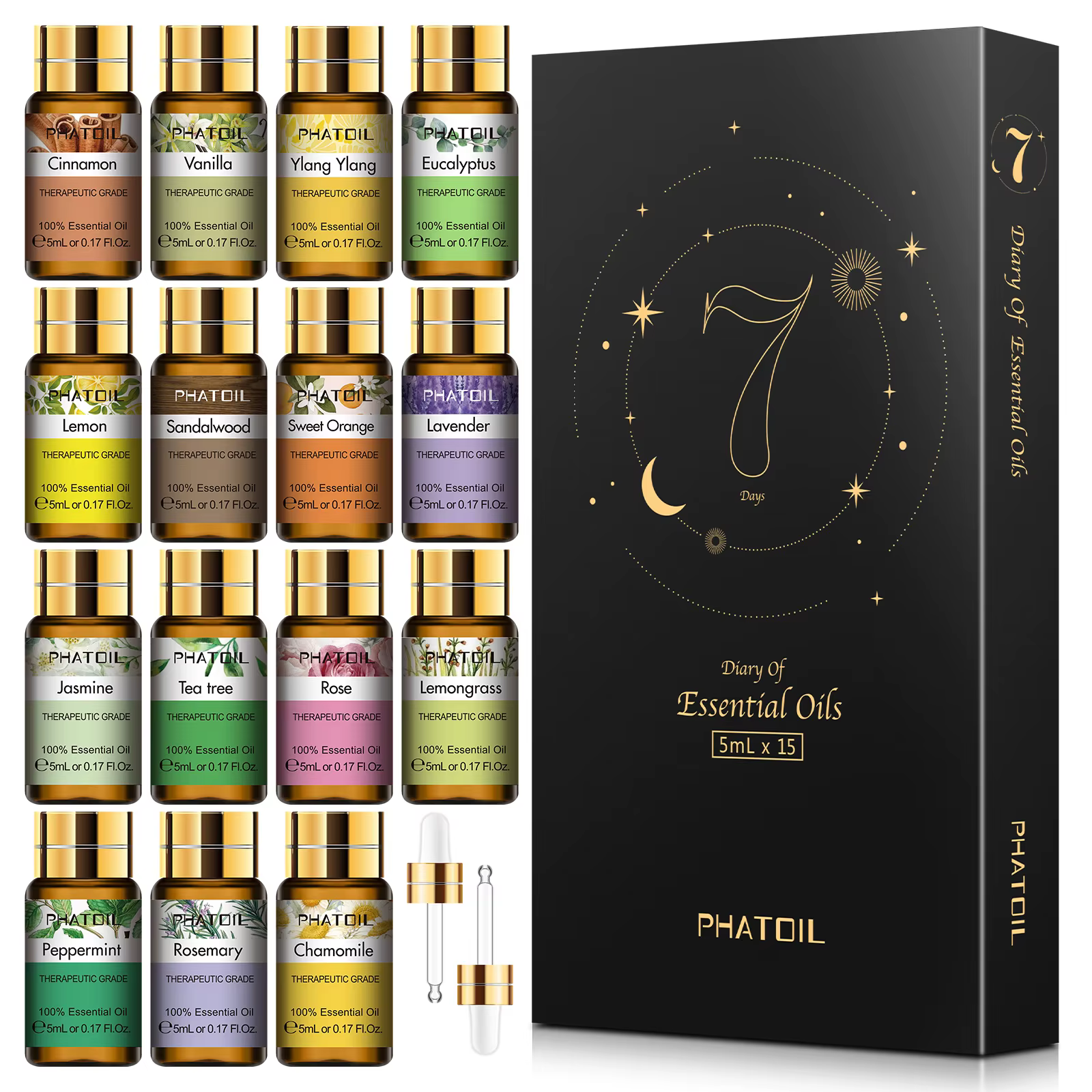 Huiles essentielles pures 15 pièces, ensemble cadeau, diffuseur d'huile essentielle aromatique de pl