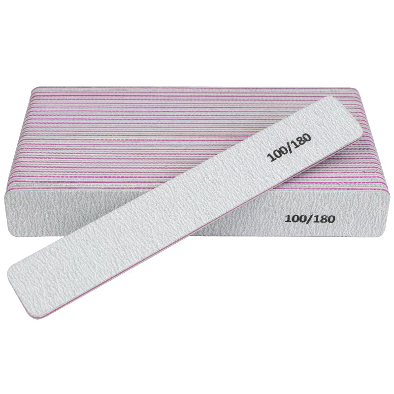 Tampon de lime à ongles gris 100/180, carré droit, Lime a Ongle, limes de ponçage pour manucure, dis