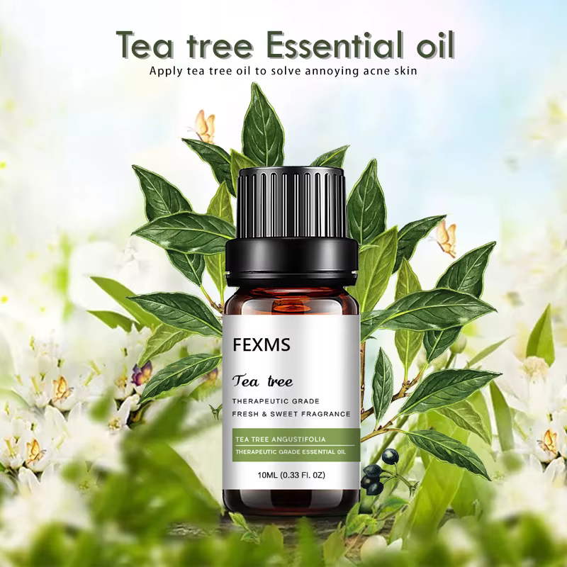 Huile essentielle d'arbre à thé 100% pure, huile d'arbre à thé de haute qualité pour la peau, les ch