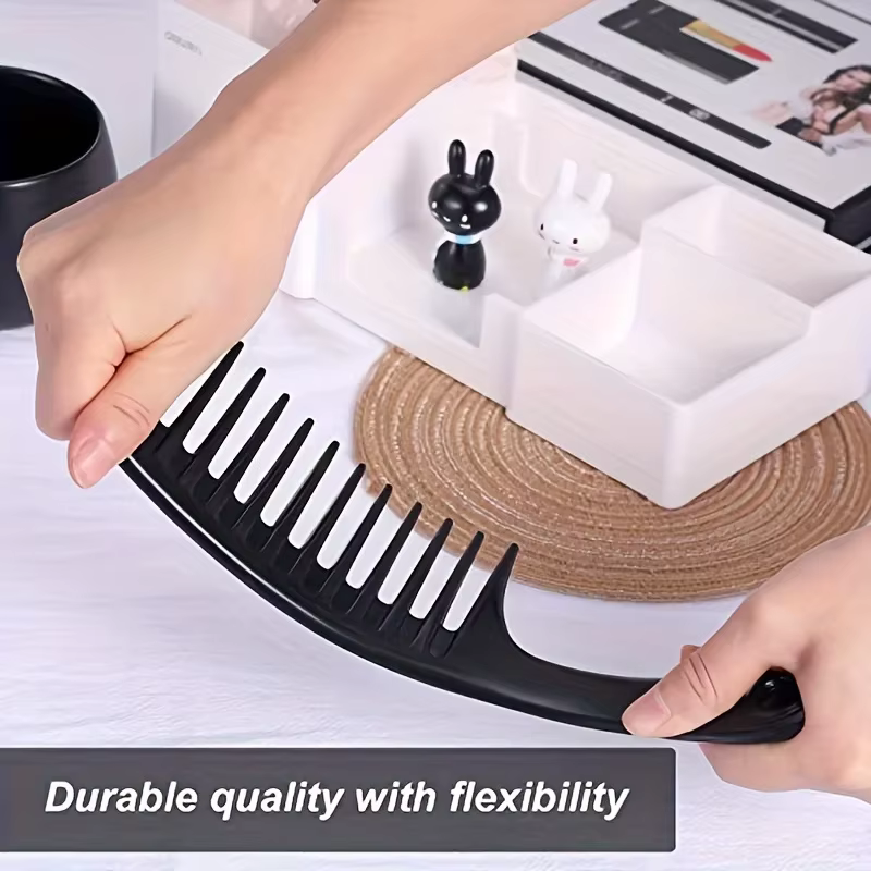Peignes à dents larges 1/4, manche en plastique ABS antistatique et durable, cheveux lisses, adaptés
