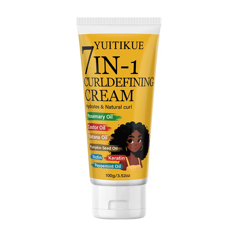 Crème définissante pour boucles 7-en-1, hydrate et définit les boucles naturelles avec de l'huile de