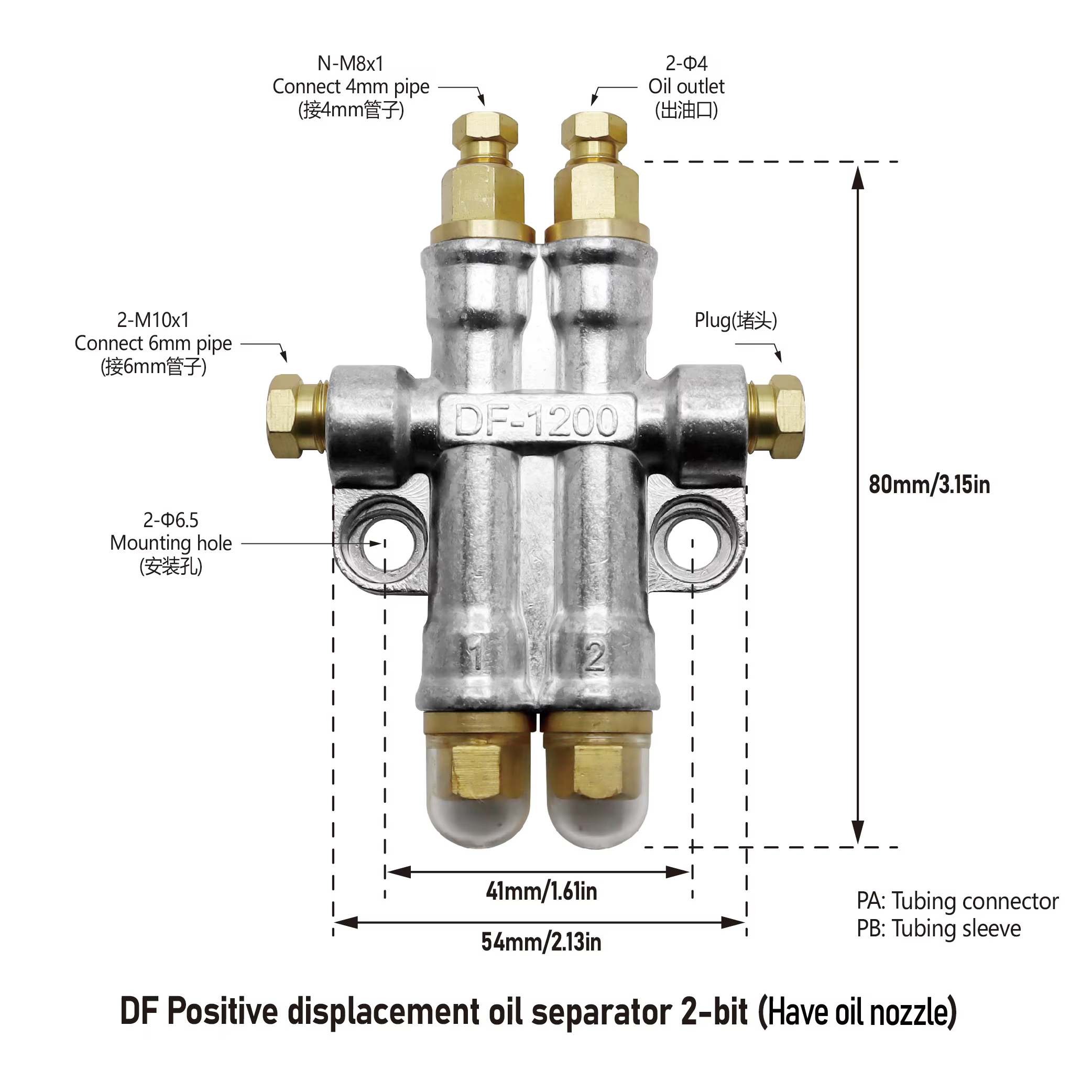 Distributeur d'huile de graisse volumétrique de détective/Valve séparateur/diviseur 2/3/4/5/6/7 sort