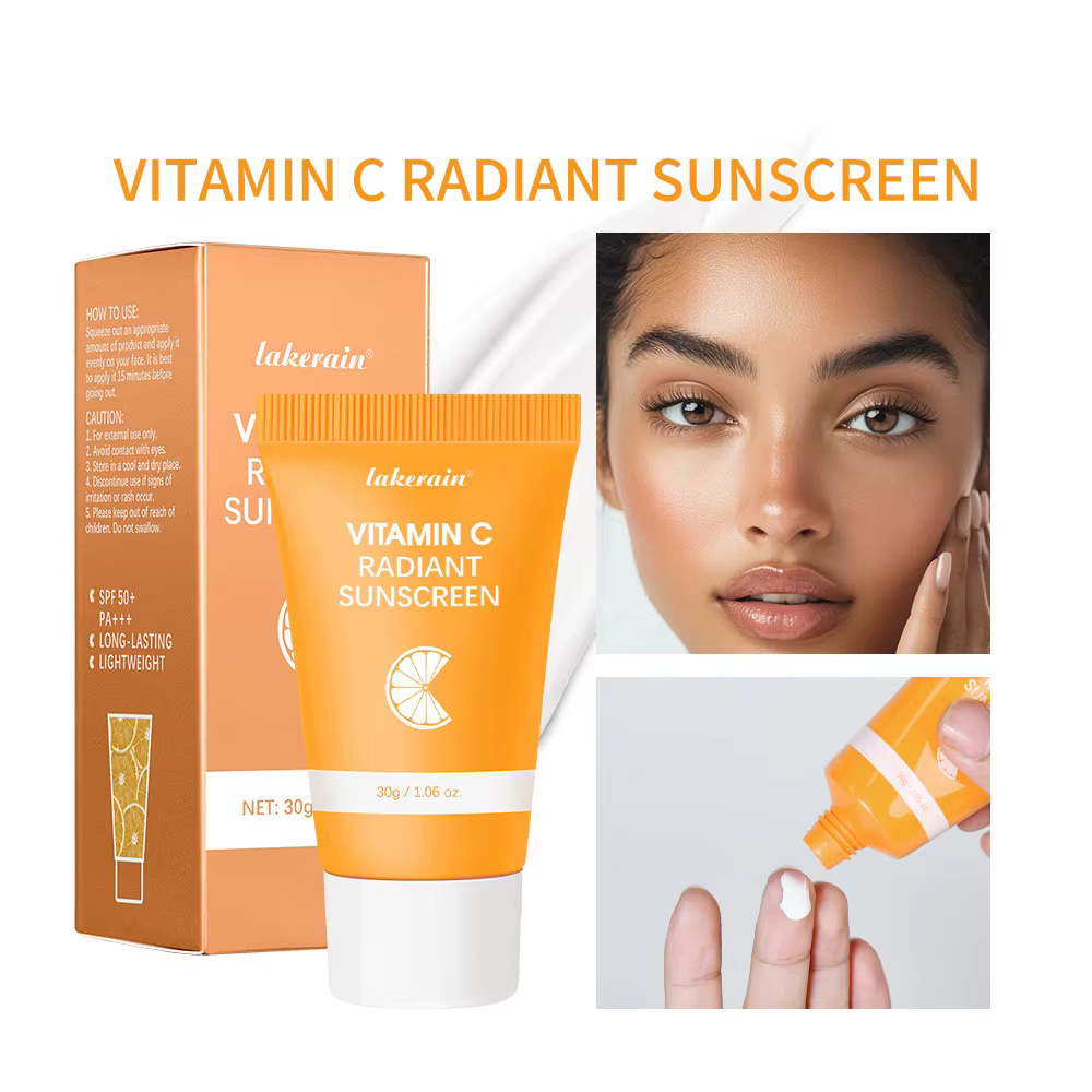 Crème pour le visage SPF 30, base de maquillage, hydratant à la vitamine C, protège la peau des rayo