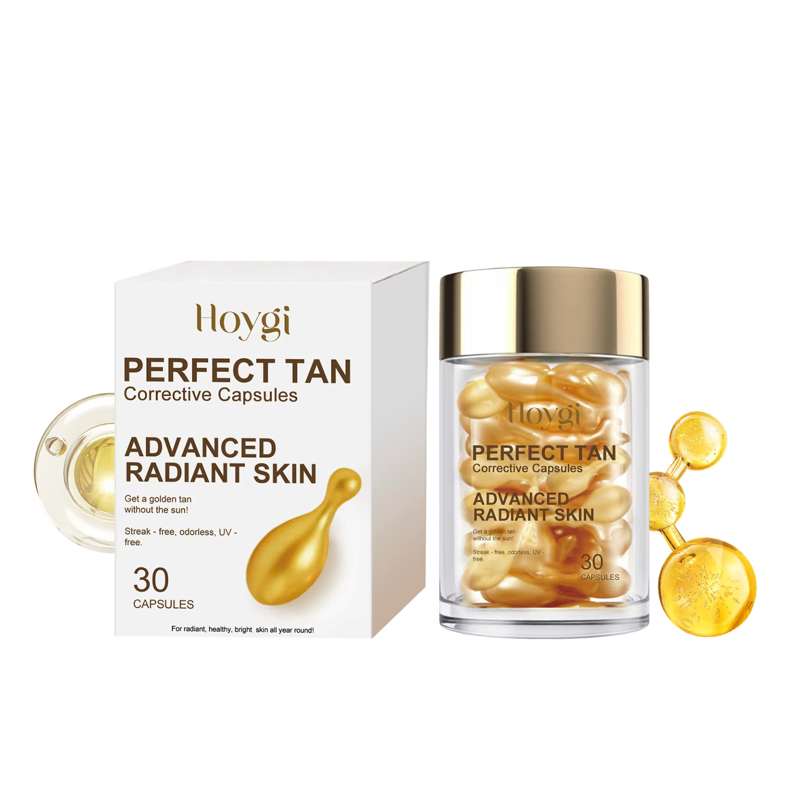 Capsule de bronzage Portable accélère le Bronze naturel, hydratant et apaisant, même le teint de la