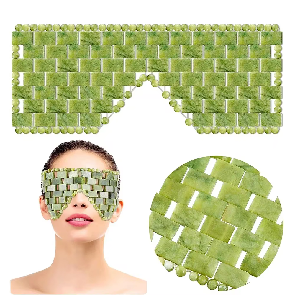 Masque pour les yeux en Jade rafraîchissant masseur masque pour les yeux en Jade naturel yeux pour l