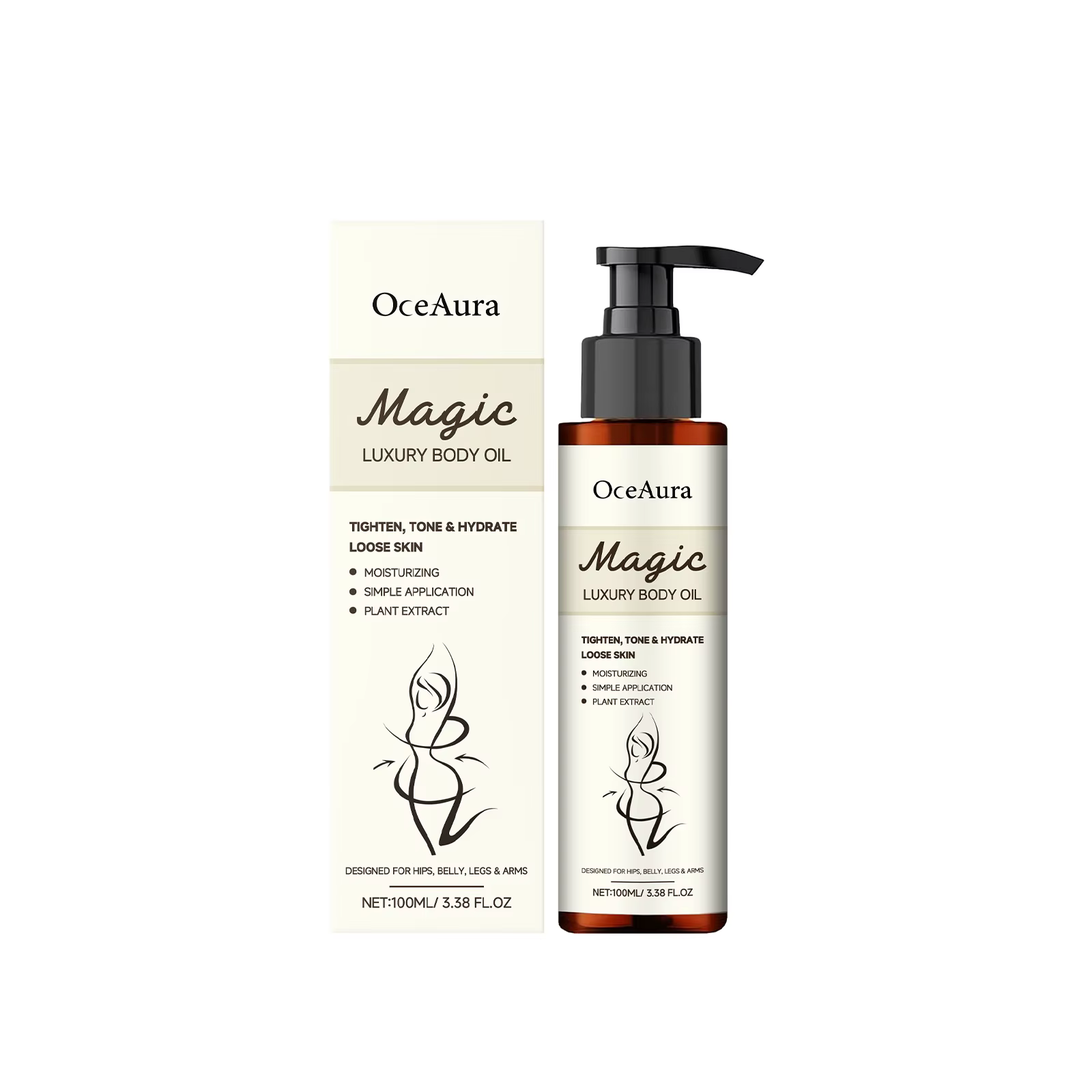 Huile Corporelle Luxe Magique Hydratation Profonde Peau Éclatante Lissante Raffermissante Éclairciss