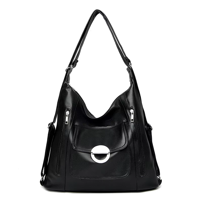 Sac à Main en Cuir Souple de Grande Capacité pour Femme, Portefeuille à Bandoulière de Bonne Qualité