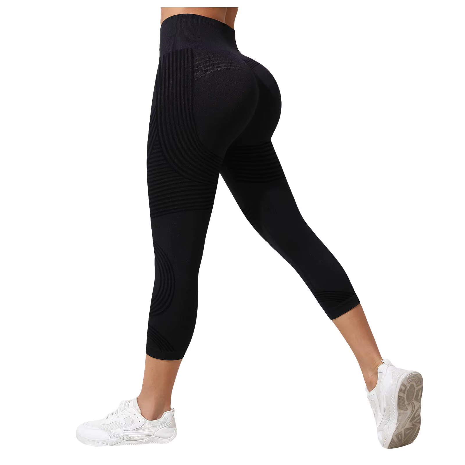 Leggings 3D anti-cellulite pour femmes, taille haute, effet push-up, contrôle du ventre, pour la gym