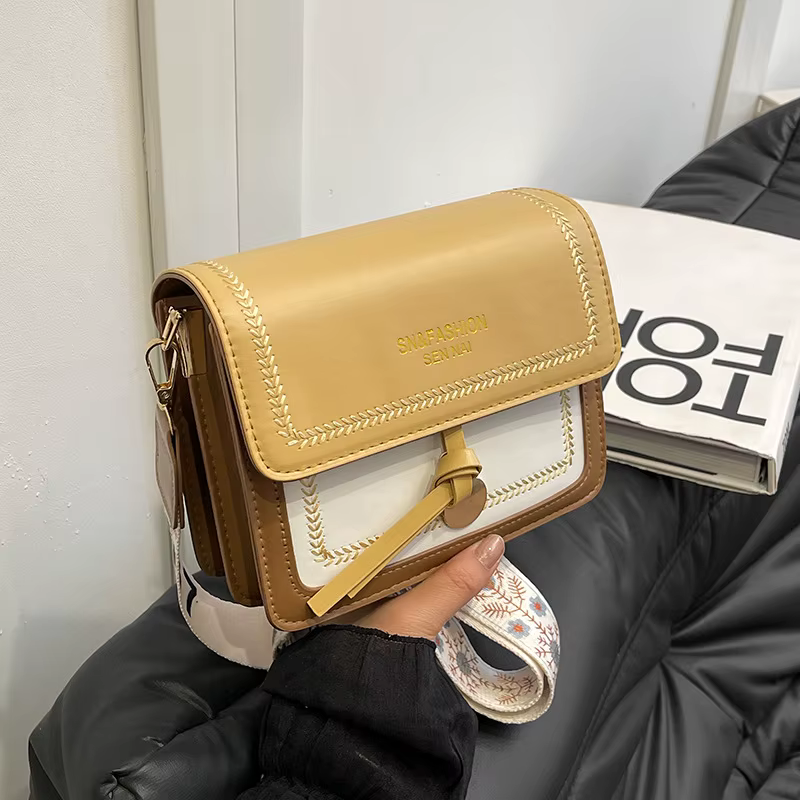 Sac à la mode pour femmes, nouveau sac à bandoulière polyvalent, sacs à bandoulière de couleur contr