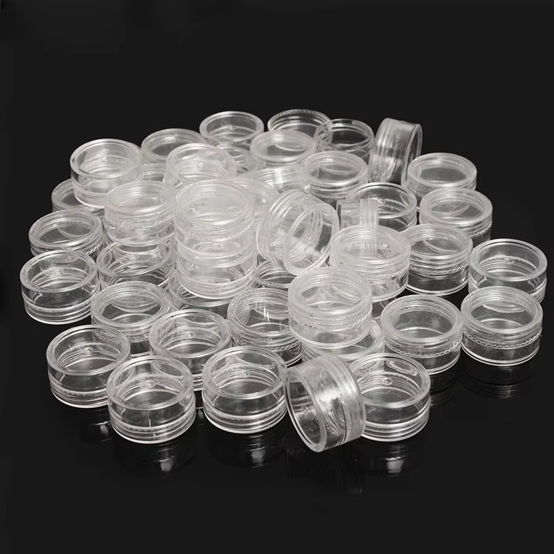 Pot de crème transparente pour échantillons, 50/100g, Mini bouteilles cosmétiques, conteneurs, Pot T