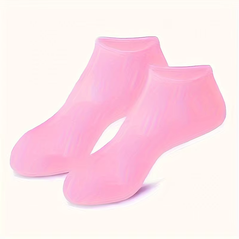 Lot de 2 chaussettes hydratantes en Gel de Silicone pour pieds secs et craquelés, nourrissantes pour