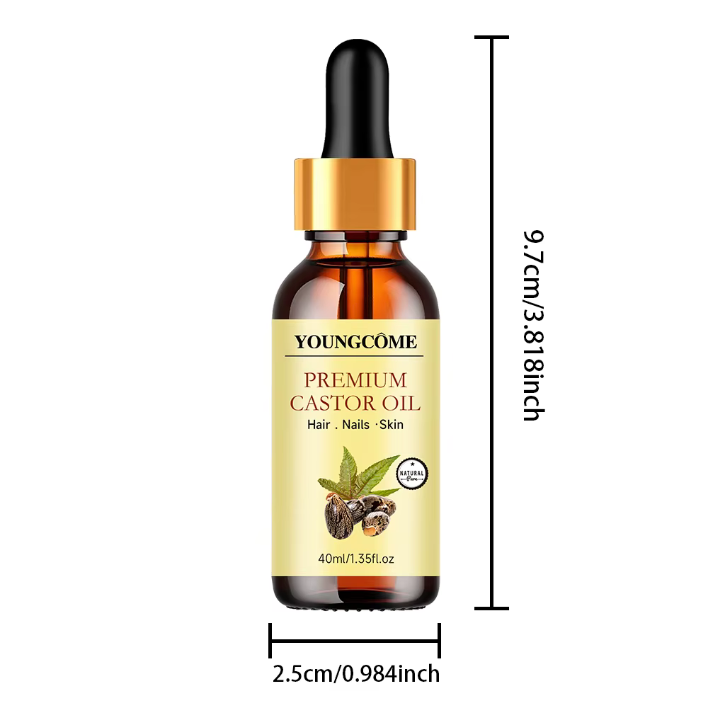 Huiles essentielles 100% pures et naturelles, huile de ricin pour les soins capillaires, huile de Ma