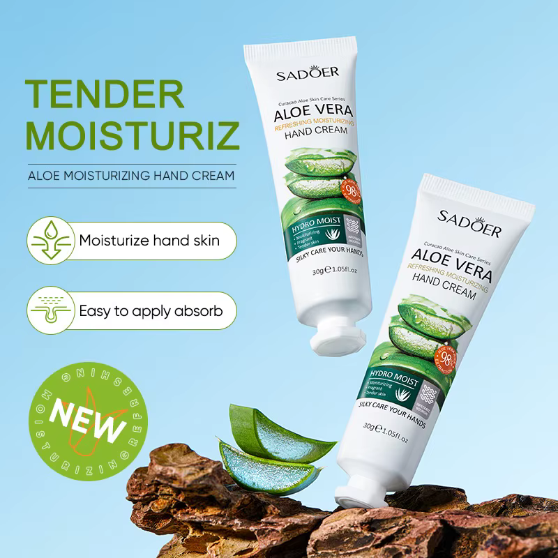 SADOER Crème pour les mains à l'aloe pour soin hydratant pour les mains 30g