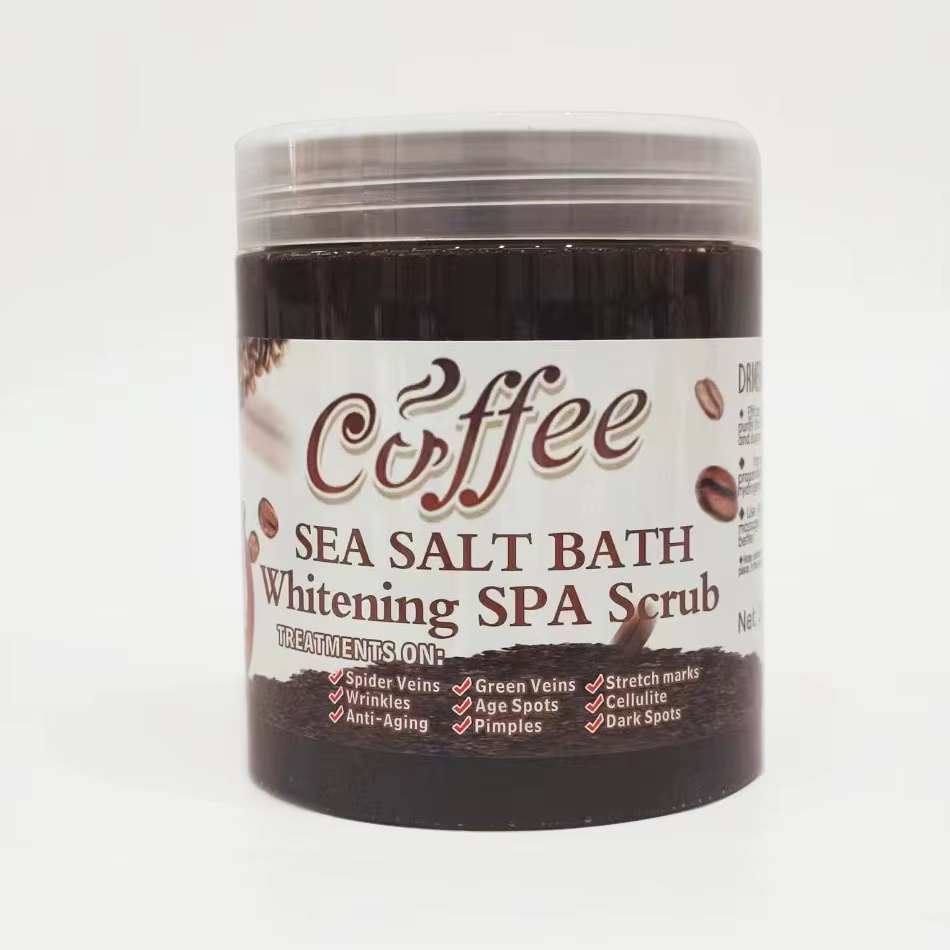 Sel de Bain Exfoliant et Blanchissant au Café 350g/680g – Gommage Corporel Nettoyant en Profondeur p