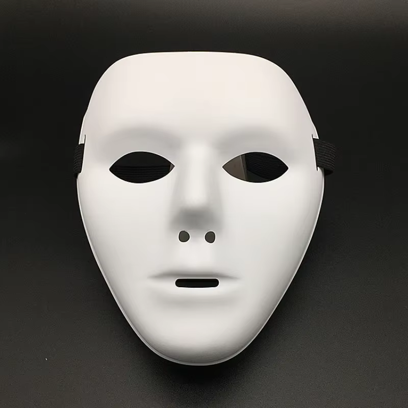 Accessoires d'Halloween Mascarade Performance Masque complet peint à la main Blanc Danse de rue Masq