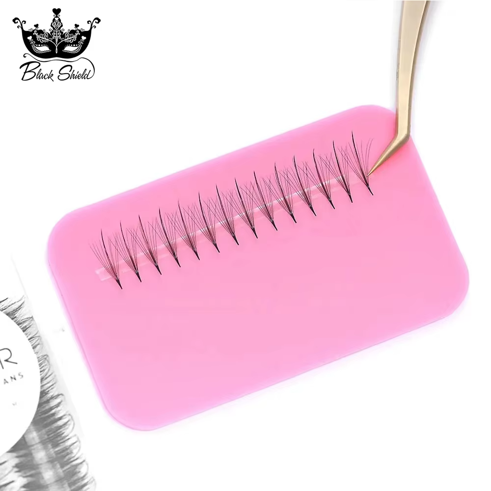 Extensions de cils en éventail 5D 7D 9D à base pointue, effet wispy, volume préformé, extensions en 