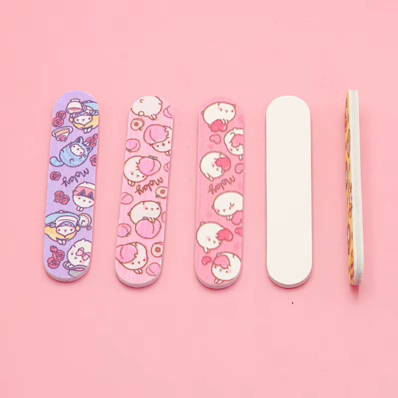 10 pièces par lot,Mini limes à ongles en plastique double face, matériel professionnel, pédicure, ma