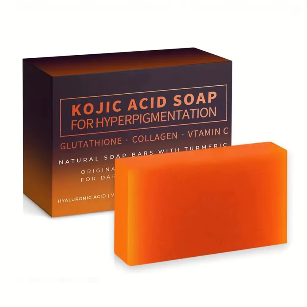 100g de savon à l'acide kojique avec vitamine C, curcuma, rétinol, beurre de karité, vitamine E, aci