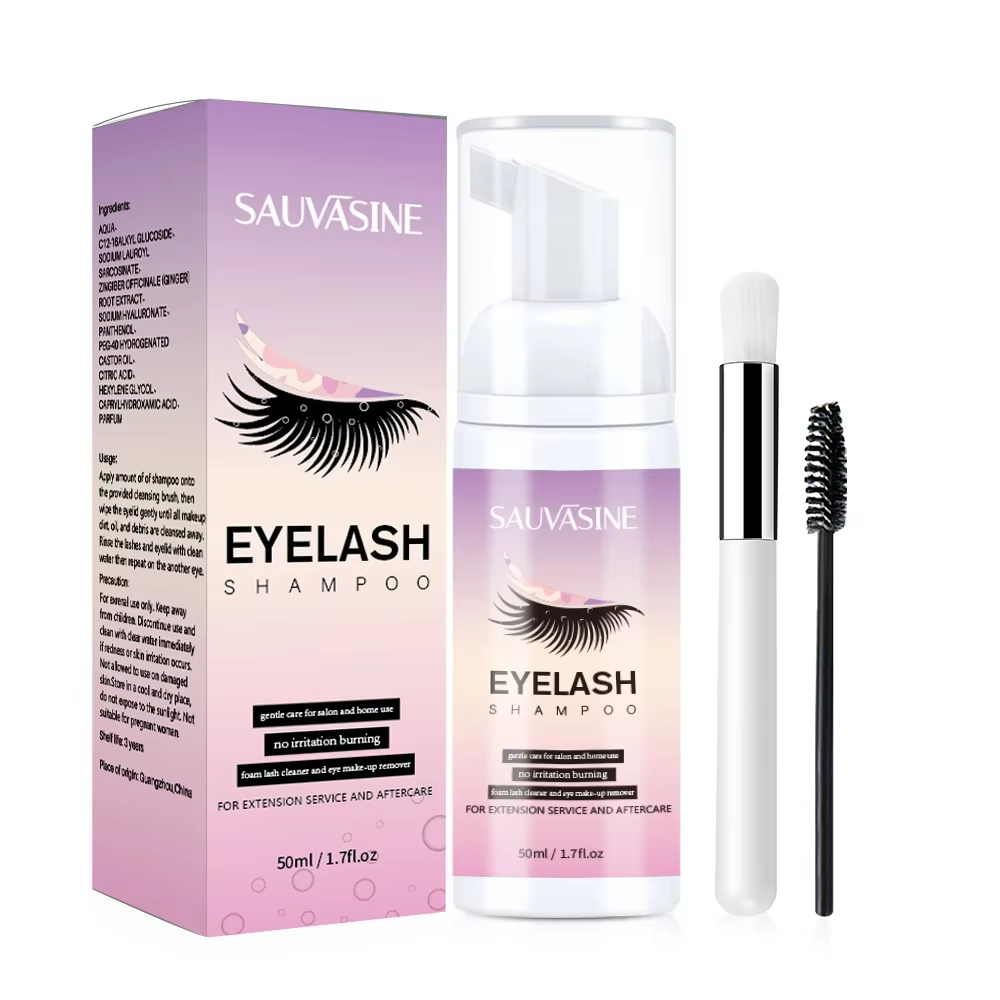 Shampoing Professionnel pour Extensions de Cils, Mousse Nettoyante, Huile de Lavage, Anti-Poussière,