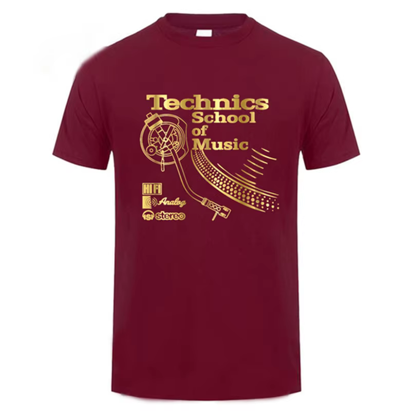 T-shirt rétro Tatooine pour DJ, T-shirt Long Play, T-shirt Technics School of Music, T-shirt vintage