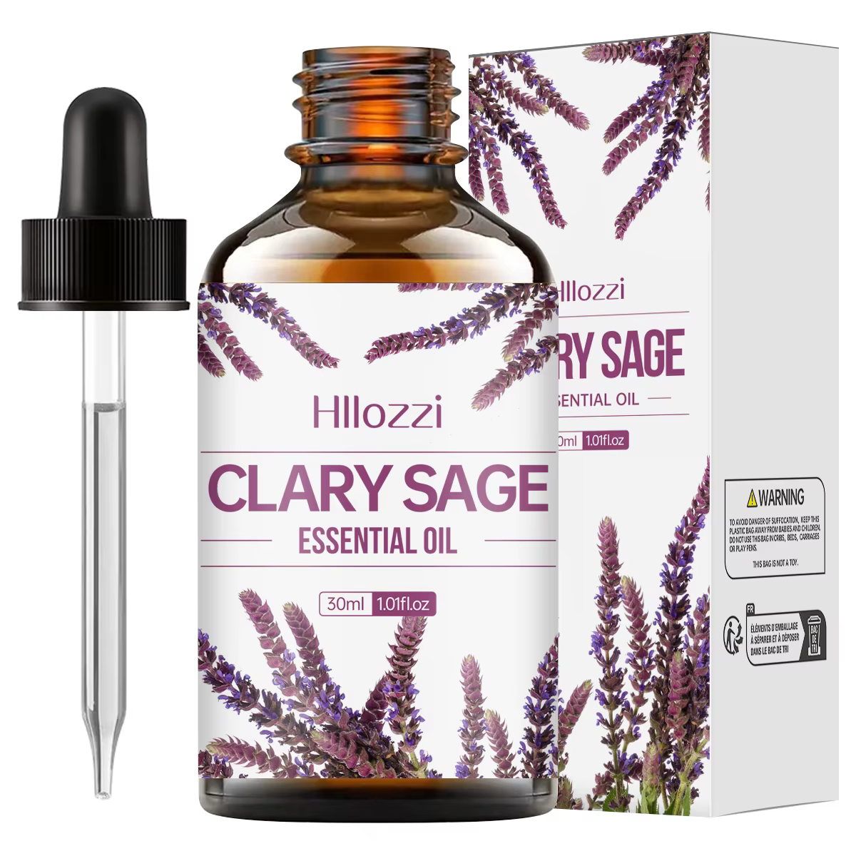 Huile essentielle de sauge claire, 30ml, huile essentielle pure, soins pour la peau, peut faire des 