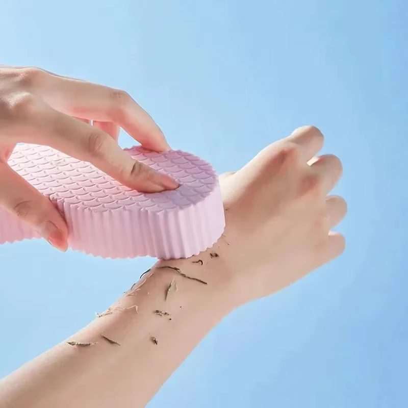 1 pièces éponge douce épurateur de corps bain exfoliant gommage éponge brosse de douche corps peau d